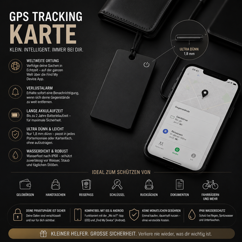 Smart GPS Card Tracker – Schutz auf Reisen und im Alltag