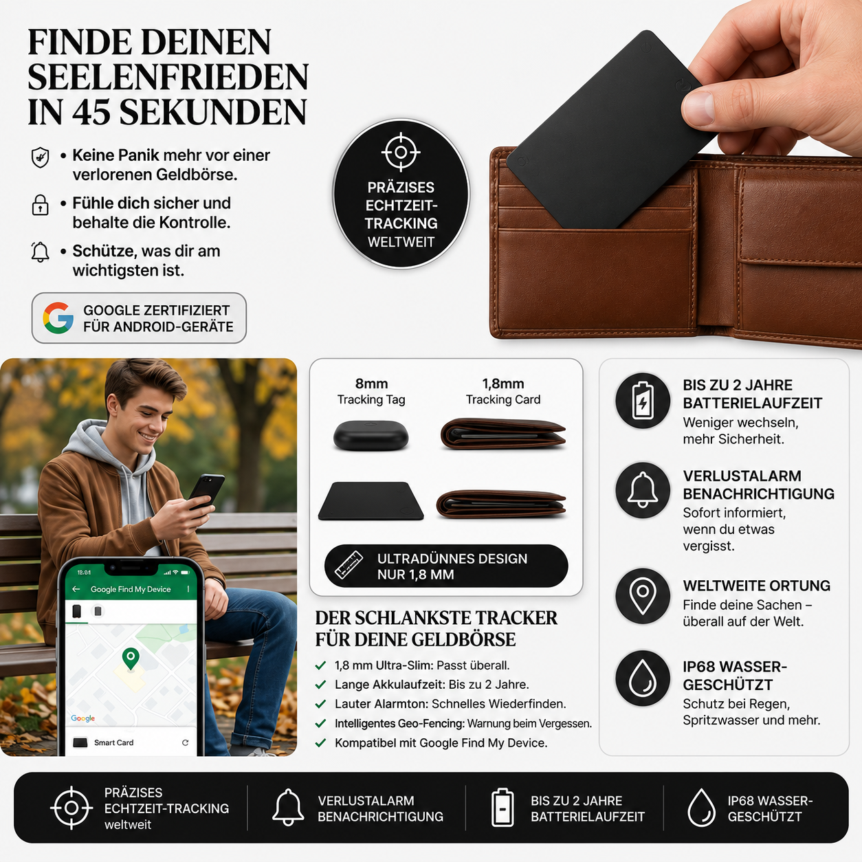Smart GPS Card Tracker – Schutz auf Reisen und im Alltag
